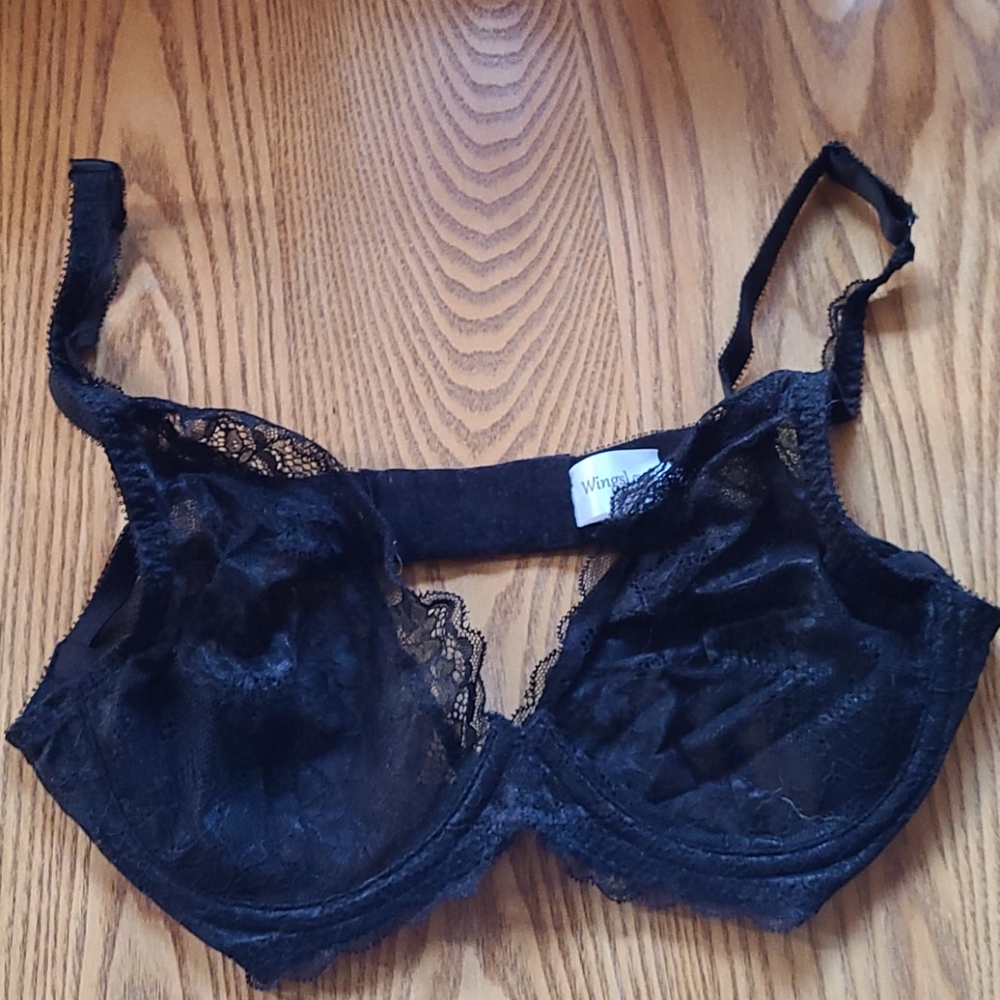 Black lace a mesh bra 34DD